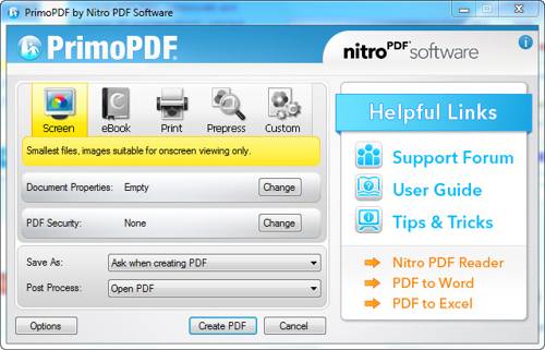 Freeware] PrimoPDF – The # 1 PDF creator